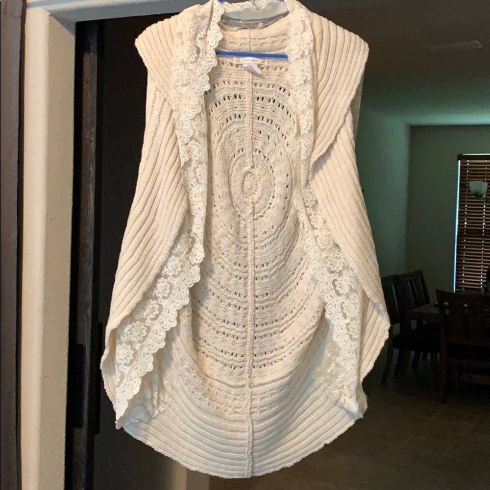 Crocheted vest.